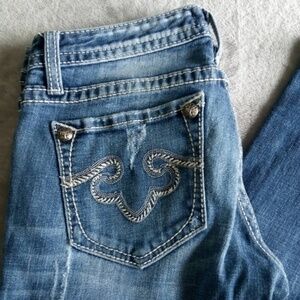 ReRock For Express Factory Distressed Skinny Jeans